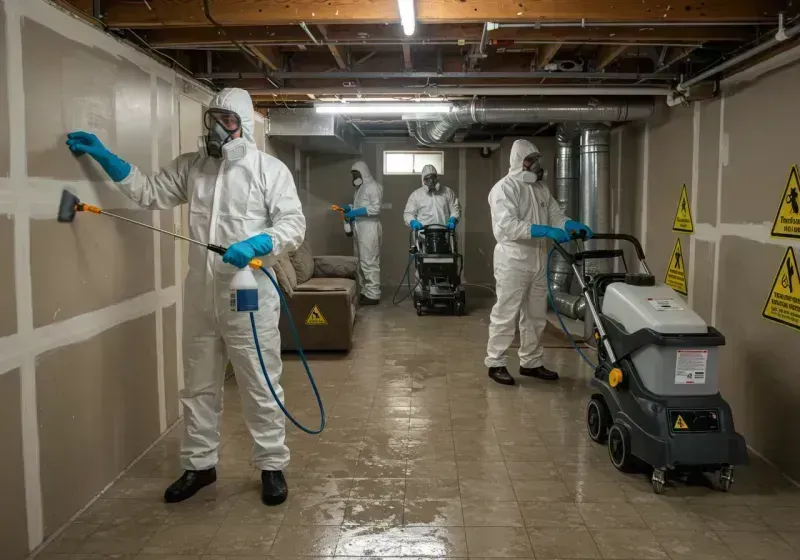 Basement Moisture Removal and Structural Drying process in Sun Valley, AZ